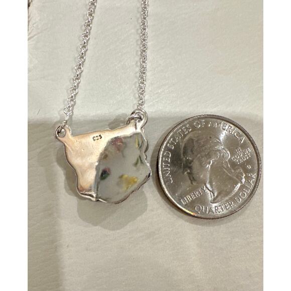 Sonoran Gold Turquoise Necklace Sterling Silver 18” - Picture 5 of 5